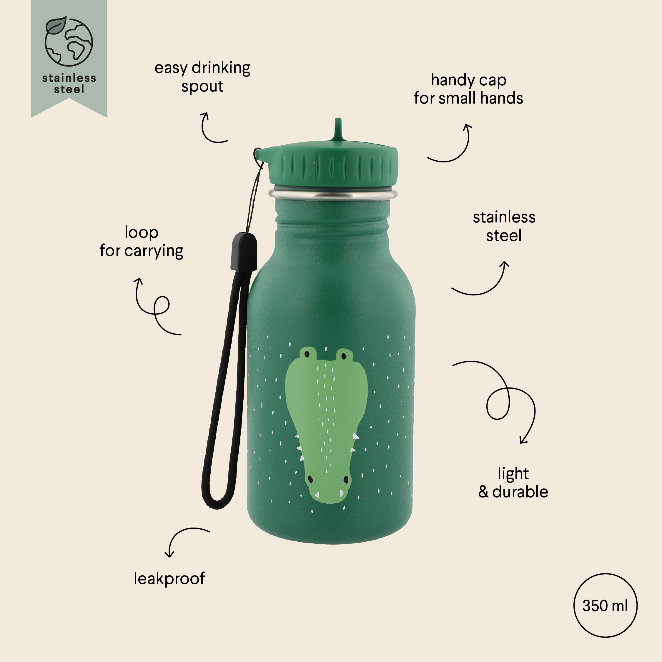 Gourde 350ml - Mr. Crocodile